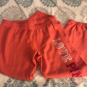 Coral sweat pants!